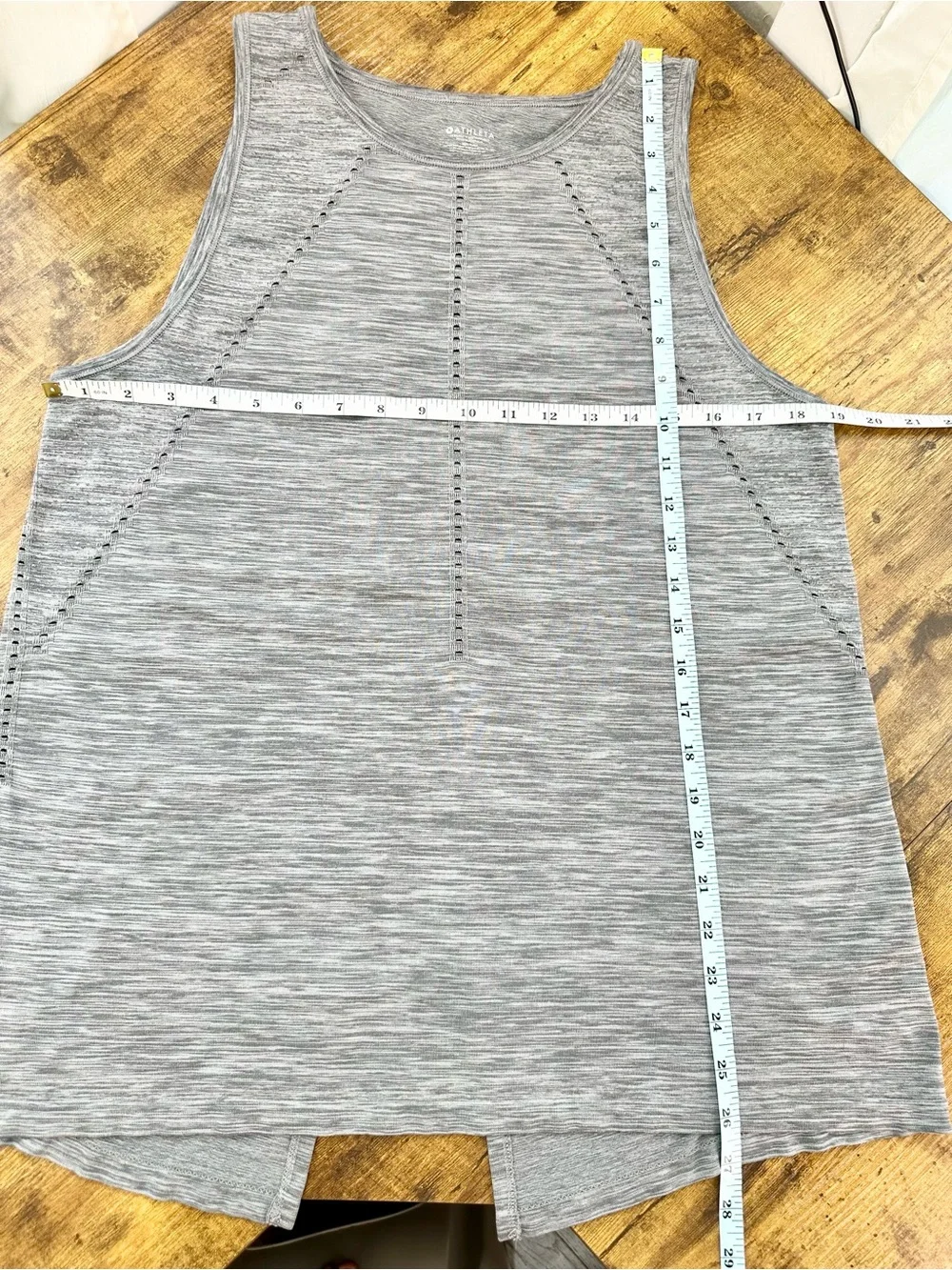 Athleta Foothill Seamless Split Back Tank Top, Heather Gray, Large - Picture 12 of 14